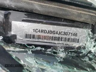 2018 Dodge Durango GT с VIN 1C4RDJDG4JC307146, выставлен на аукционе Copart как лот 78735514 с пробегом Не указан миль и Списание • Salvage title. История ставок и продаж доступна на DreamBid. Изображение 14.