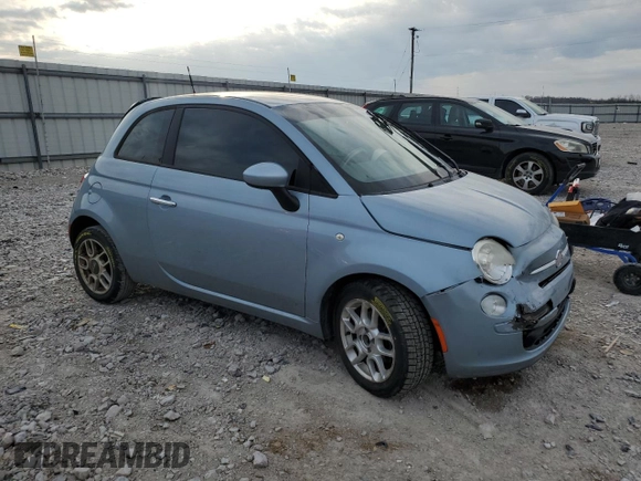 2013 FIAT 500 Pop with VIN 3C3CFFAR8DT530905, listed as a Copart auction lot 48082055 with 106,878 mi miles and Salvage Title. Bid and sale history available at carsss.com. Image 4.
