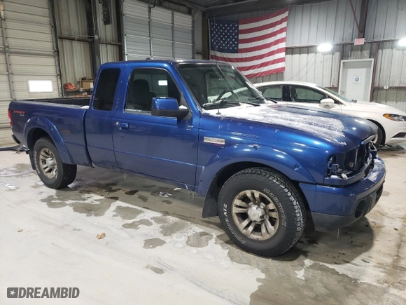 2009 Ford Ranger XLT with VIN 1FTZR45E39PA38237, listed as a Copart auction lot 45476215 with 92,029 mi miles and Salvage Title. Bid and sale history available at carsss.com. Image 4.