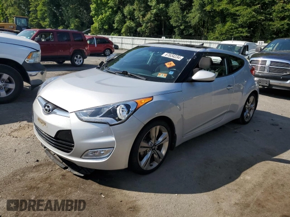 2017 Hyundai Veloster Value Edition with VIN KMHTC6AD3HU316274, listed as a Copart auction lot 67634234 with 67,126 mi miles and Salvage Title. Bid and sale history available at carsss.com. Image 1.