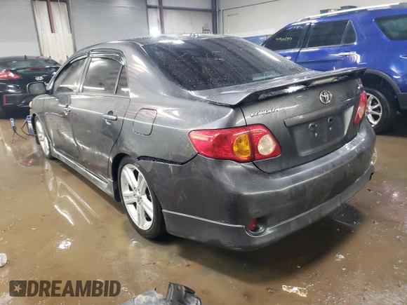 2009 Toyota Corolla XRS with VIN 1NXBE40E39Z002498, listed as a Copart auction lot 45046365 with 197,218 mi miles and Salvage Title. Bid and sale history available at carsss.com. Image 2.
