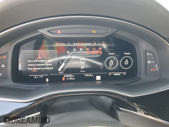 2021 Audi RS Q8 z VIN WU1ARBF19MD042271, wystawiony jako Copart lot #55304785 z przebiegiem 23 560 mil mil oraz Szkody całkowita. Historia ofert i sprzedaży dostępna na DreamBid. Obrazek 9.