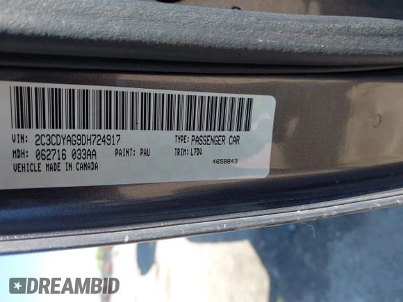 2013 Dodge Challenger SXT z VIN 2C3CDYAG9DH724917, wystawiony jako IAAI lot #41985775 z przebiegiem 123 565 mil mil oraz . Historia ofert i sprzedaży dostępna na DreamBid. Obrazek 9.