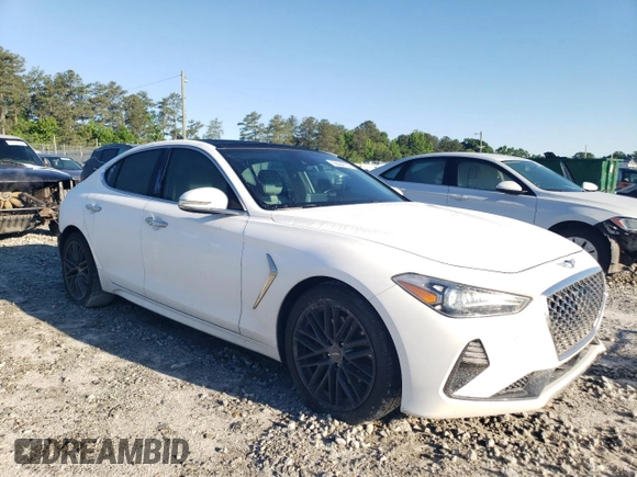 2019 Genesis G70 Advanced z VIN KMTG34LA2KU030129, wystawiony jako Copart lot #55584135 z przebiegiem 123 718 mil mil oraz Szkoda całkowita • Salvage title. Historia ofert i sprzedaży dostępna na DreamBid. Obrazek 4.