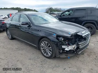 2015 Hyundai Genesis 3.8L with VIN KMHGN4JE9FU041158, listed as a IAAI auction lot 41752103 with NaN miles. Bid and sale history available at carsss.com. Image 1.