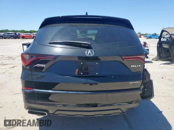 2022 Acura MDX w/A-Spec Package with VIN 5J8YE1H09NL043709, listed as a Copart auction lot 57502445 with 32,046 mi miles and Salvage title. Bid and sale history available at DreamBid. Image 6.