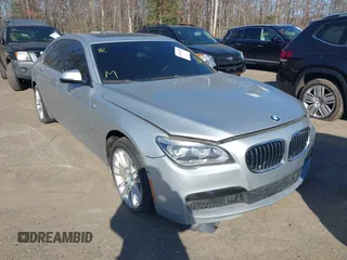 2013 BMW 7 Series 750Li xDrive with VIN WBAYF8C59DD140244, listed as a IAAI auction lot 41754655 with 97,470 mi miles. Bid and sale history available at carsss.com. Image 1.