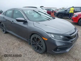 2019 Honda Civic Sedan Sport with VIN 2HGFC2F83KH515794, listed as a IAAI auction lot 41967452 with 38,515 mi miles. Bid and sale history available at carsss.com. Image 1.