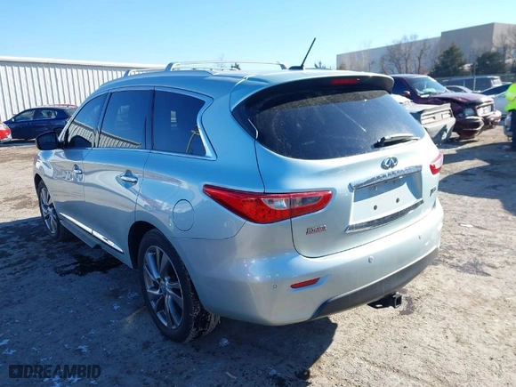 2013 Infiniti JX35 with VIN 5N1AL0MM3DC323998, listed as a IAAI auction lot 41385419 with 193,371 mi miles. Bid and sale history available at carsss.com. Image 14.