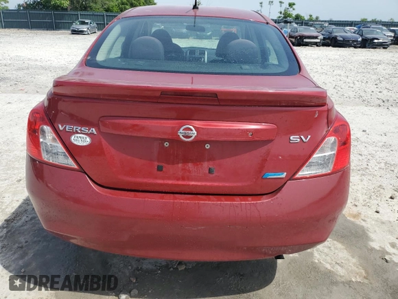 2013 Nissan Versa SV with VIN 3N1CN7AP7DL873081, listed as a Copart auction lot 57222385 with 151,978 mi miles and Salvage title. Bid and sale history available at DreamBid. Image 6.