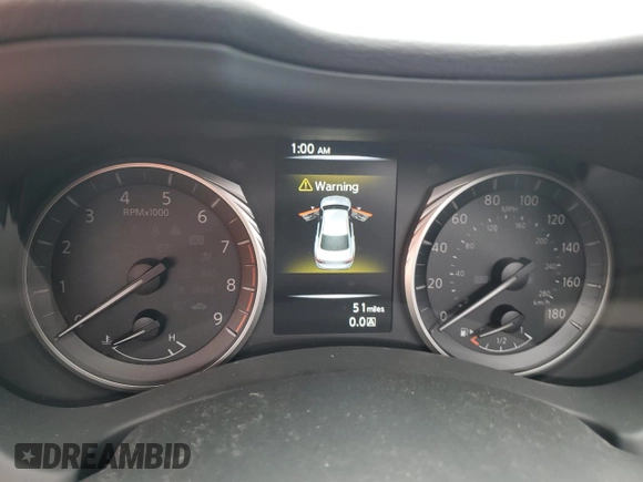 2024 Infiniti Q50 Red Sport 400 with VIN JN1FV7DR7RM680467, listed as a Copart auction lot 86691374 with 51 mi miles and Non repairable. Bid and sale history available at DreamBid. Image 9.