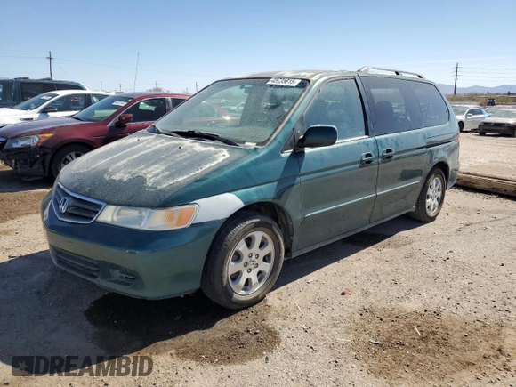 2003 Honda Odyssey EX-L with VIN 2HKRL18763H504100, listed as a Copart auction lot 45735815 with 267,723 mi miles and Clean title. Bid and sale history available at DreamBid. Image 1.