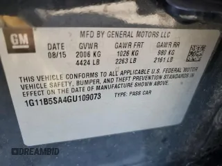 2016 Chevrolet Malibu Limited LS with VIN 1G11B5SA4GU109073, listed as a Copart auction lot 78608634 with 149,951 mi miles and Salvage Title. Bid and sale history available at carsss.com. Image 13.
