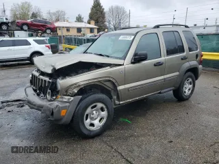 2007 Jeep Liberty Sport with VIN 1J4GL48K07W575218, listed as a Copart auction lot 53886375 with 187,317 mi miles and Salvage Title. Bid and sale history available at DreamBid. Image 1.