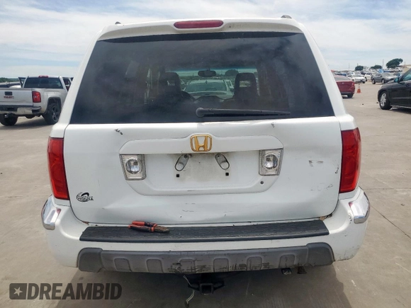 2005 Honda Pilot EX-L z VIN 5FNYF18555B025184, wystawiony jako Copart lot #58084295 z przebiegiem 161 863 mil mil oraz Szkoda całkowita • Salvage title. Historia ofert i sprzedaży dostępna na DreamBid. Obrazek 6.