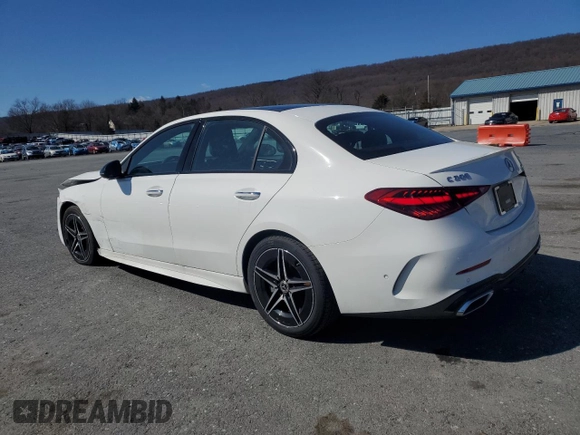 2024 Mercedes-Benz C 300 with VIN W1KAF4HB3RR204628, listed as a Copart auction lot 48146225 with 3,282 mi miles and Salvage Title. Bid and sale history available at DreamBid. Image 2.