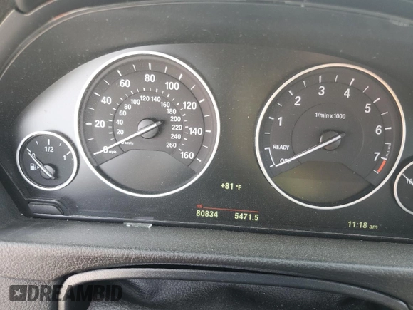 2015 BMW 4 Series 428i with VIN WBA3N7C51FK225309, listed as a Copart auction lot 55504705 with 80,834 mi miles and Salvage title. Bid and sale history available at DreamBid. Image 9.