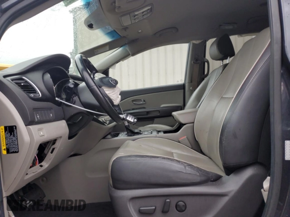 2017 Kia Sedona LX with VIN KNDMB5C13H6250709, listed as a Copart auction lot 87812505 with 0 mi miles and Salvage Title. Bid and sale history available at carsss.com. Image 7.