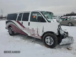 2011 Chevrolet Express Passenger 1LT with VIN 1GAZG1FG1B1109232, listed as a Copart auction lot 84252874 with Not provided miles and Salvage title. Bid and sale history available at DreamBid. Image 4.