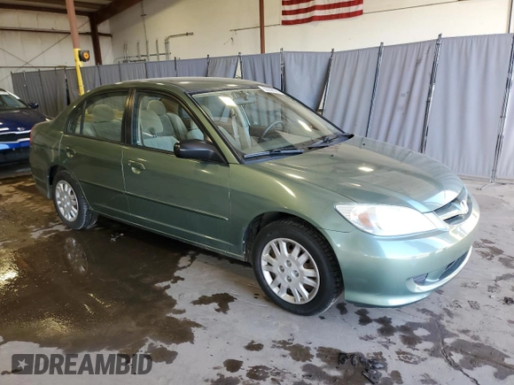2004 Honda Civic LX with VIN 1HGES16584L020091, listed as a Copart auction lot 50308095 with 97,208 mi miles and Salvage Title. Bid and sale history available at DreamBid. Image 4.