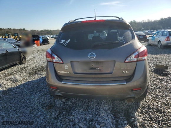 2012 Nissan Murano SL with VIN JN8AZ1MUXCW101419, listed as a Copart auction lot 42878515 with 0 mi miles and Salvage Title. Bid and sale history available at carsss.com. Image 6.