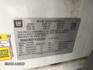 2015 Buick Enclave Leather with VIN 5GAKVBKD1FJ333995, listed as a IAAI auction lot 41684549 with 216,145 mi miles and . Bid and sale history available at carsss.com. Image 9.