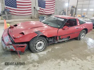 1984 Chevrolet Corvette with VIN 1G1AY0787E5105016, listed as a Copart auction lot 82382653 with 179,379 mi miles and Salvage Title. Bid and sale history available at carsss.com. Image 1.