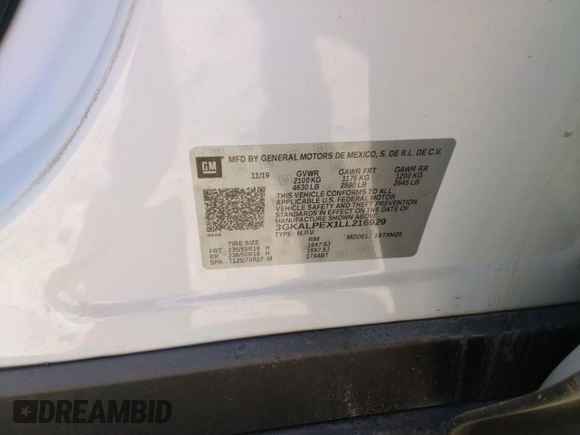2020 GMC Terrain SLT z VIN 3GKALPEX1LL216929, wystawiony jako Copart lot #58873185 z przebiegiem 43 449 mil mil oraz Szkoda całkowita • Salvage title. Historia ofert i sprzedaży dostępna na DreamBid. Obrazek 13.