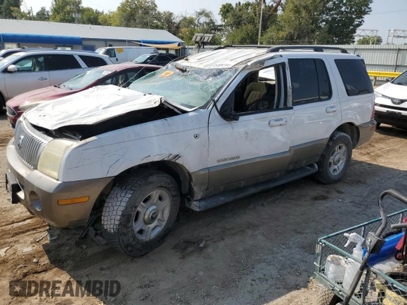 2002 Mercury Mountaineer z VIN 4M2ZU86E32ZJ27444, wystawiony jako Copart lot #75109744 z przebiegiem 194 298 mil mil oraz Szkody całkowita. Historia ofert i sprzedaży dostępna na DreamBid. Obrazek 1.