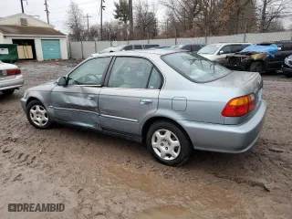 1999 Honda Civic EX with VIN 2HGEJ8646XH550886, listed as a Copart auction lot 41465115 with 78,693 mi miles and Salvage Title. Bid and sale history available at carsss.com. Image 2.