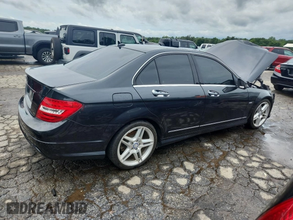 2012 Mercedes-Benz C 250 Sport with VIN WDDGF4HBXCA615122, listed as a Copart auction lot 59189945 with 104,137 mi miles and Salvage title. Bid and sale history available at DreamBid. Image 3.
