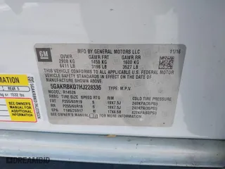 2017 Buick Enclave Leather with VIN 5GAKRBKD7HJ228336, listed as a IAAI auction lot 41797864 with 61,838 mi miles. Bid and sale history available at carsss.com. Image 9.