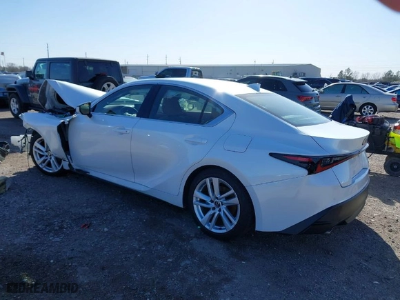 2023 Lexus IS with VIN JTHCA1D22P5123953, listed as a IAAI auction lot 41718086 with 11,501 mi miles. Bid and sale history available at carsss.com. Image 3.