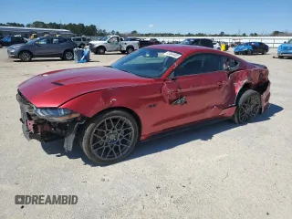 2020 Ford Mustang EcoBoost with VIN 1FA6P8TH9L5129115, listed as a Copart auction lot 47844465 with 53,125 mi miles and Salvage title. Bid and sale history available at DreamBid. Image 1.