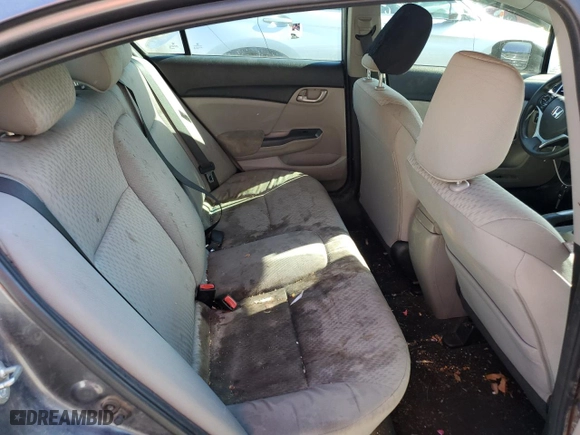2015 Honda Civic Sedan LX with VIN 2HGFB2F52FH509628, listed as a Copart auction lot 46159885 with 150,759 mi miles and Salvage Title. Bid and sale history available at carsss.com. Image 10.