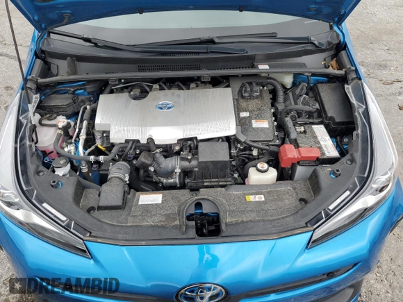 2021 Toyota Prius L Eco with VIN JTDKAMFU1M3146516, listed as a Copart auction lot 58406175 with 19,911 mi miles and Salvage title. Bid and sale history available at DreamBid. Image 12.
