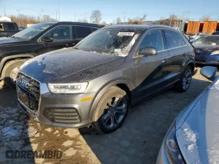 2018 Audi Q3 Premium Plus with VIN WA1JCCFS5JR002307, listed as a Copart auction lot 45328785 with 82,620 mi miles and Salvage Title. Bid and sale history available at carsss.com. Image 1.