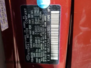 2020 Hyundai Tucson SE z VIN KM8J2CA44LU237651, wystawiony jako Copart lot #57597695 z przebiegiem 46 298 mil mil oraz Czysty tytuł • Clean title. Historia ofert i sprzedaży dostępna na DreamBid. Obrazek 12.