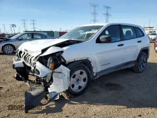 2014 Jeep Cherokee Sport with VIN 1C4PJLAB3EW245375, listed as a Copart auction lot 42643975 with 206,462 mi miles and Salvage Title. Bid and sale history available at DreamBid. Image 1.