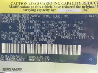 2010 Toyota Tundra 4WD Truck with VIN 5TFDW5F11AX142704, listed as a IAAI auction lot 41230112 with 201,697 mi miles. Bid and sale history available at carsss.com. Image 9.