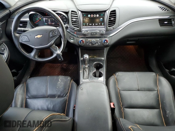 2016 Chevrolet Impala LTZ with VIN 2G1145S35G9182297, listed as a Copart auction lot 55792725 with 104,686 mi miles and Salvage title. Bid and sale history available at DreamBid. Image 8.