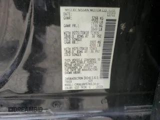 2013 Nissan Titan SL with VIN 1N6BA0EC9DN306161, listed as a Copart auction lot 50923005 with 199,141 mi miles and Salvage Title. Bid and sale history available at DreamBid. Image 12.