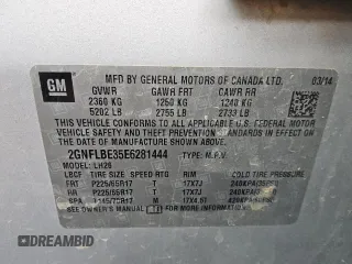 2014 Chevrolet Equinox LT with VIN 2GNFLBE35E6281444, listed as a Copart auction lot 84969044 with 212,854 mi miles and Clean Title. Bid and sale history available at carsss.com. Image 13.