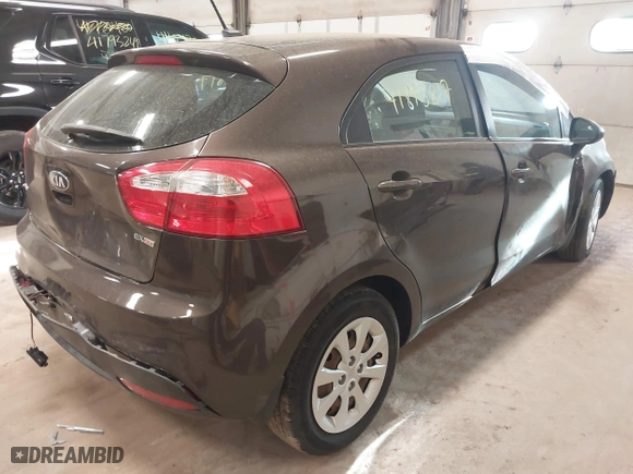 2013 Kia Rio SX with VIN KNADN5A32D6136879, listed as a IAAI auction lot 41815817 with 110,763 mi miles. Bid and sale history available at carsss.com. Image 4.