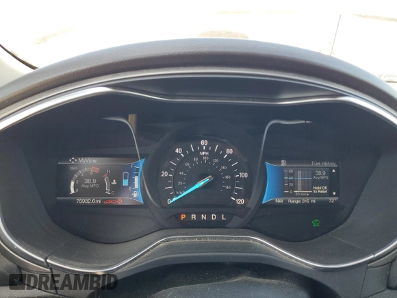 2018 Ford Fusion Hybrid S with VIN 3FA6P0UU7JR122848, listed as a Copart auction lot 46677155 with 75,932 mi miles and Salvage Title. Bid and sale history available at carsss.com. Image 9.