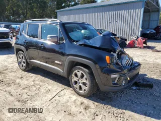 2019 Jeep Renegade Limited with VIN ZACNJAD11KPK09916, listed as a Copart auction lot 89002485 with Not Provided miles and Non Repairable. Bid and sale history available at DreamBid. Image 4.