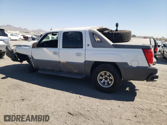 2002 Chevrolet Avalanche with VIN 3GNEK13T12G297202, listed as a Copart auction lot 73373934 with Not Provided miles and Salvage Title. Bid and sale history available at carsss.com. Image 2.