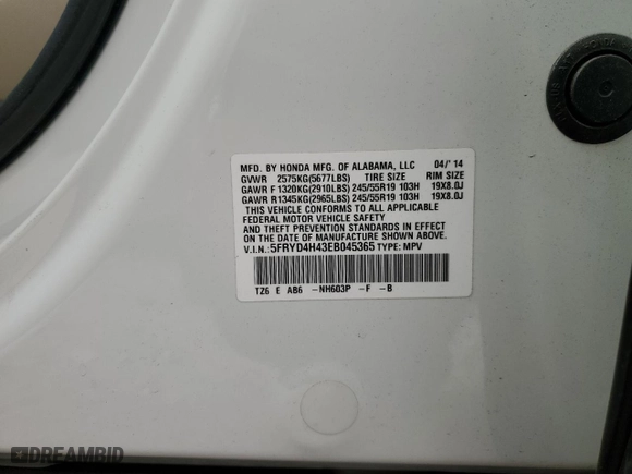 2014 Acura MDX Tech Pkg with VIN 5FRYD4H43EB045365, listed as a Copart auction lot 49688795 with 71,971 mi miles and Salvage Title. Bid and sale history available at carsss.com. Image 13.