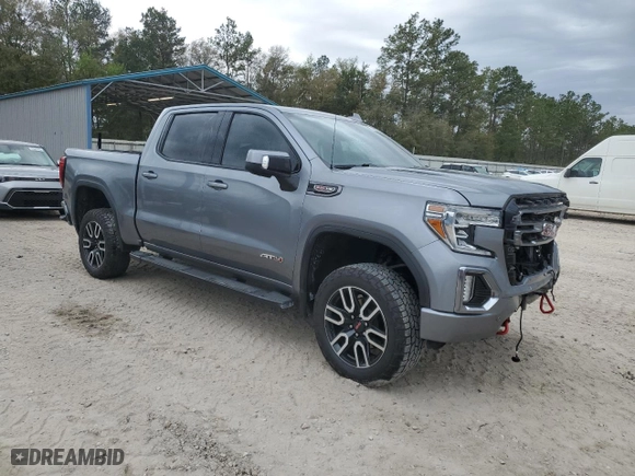 2020 GMC Sierra 1500 AT4 with VIN 3GTP9EEL9LG259297, listed as a Copart auction lot 48955795 with 50,025 mi miles and Salvage Title. Bid and sale history available at carsss.com. Image 4.
