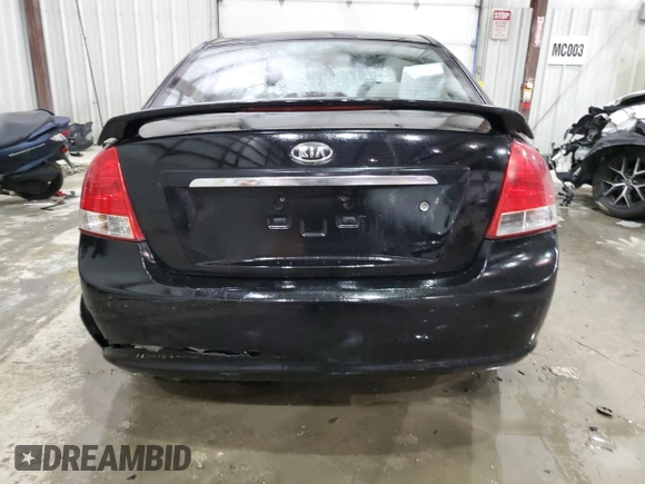 2009 Kia Spectra LX z VIN KNAFE221295625557, wystawiony jako Copart lot #89319855 z przebiegiem Nie podano mil oraz Nie do naprawy • Non repairable. Historia ofert i sprzedaży dostępna na DreamBid. Obrazek 6.